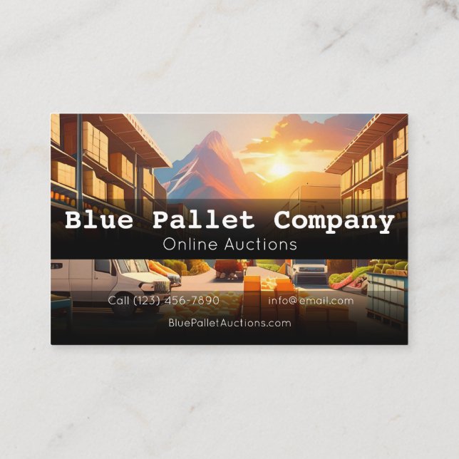 Cartes de visite professionnels pour palettes et e (Dos)