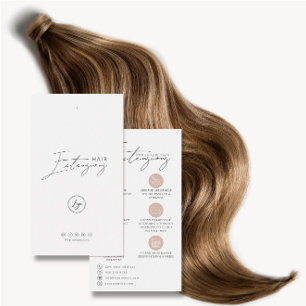 Cartes De Visite Prolongation des cheveux Soin Hang Tag Card Avec L