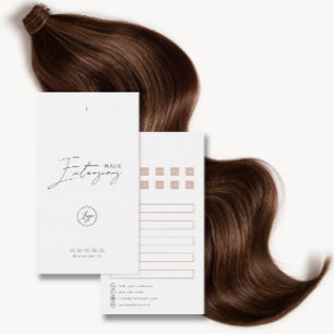 Cartes De Visite Prolongation des cheveux Soin Hang Tag Card Avec L