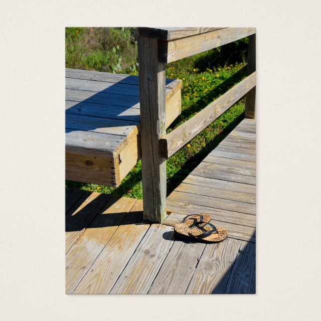 Cartes De Visite Promenade à la plage (Devant)