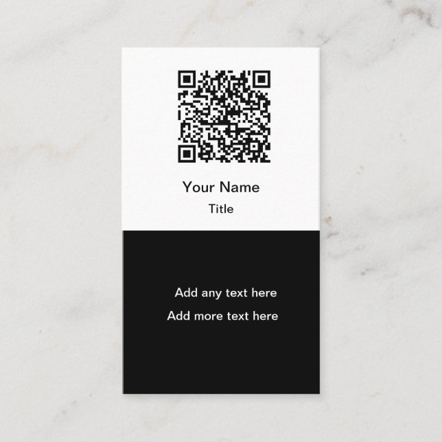 Cartes de visite promotionnelles simples avec QR c (Devant)