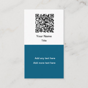 Cartes de visite promotionnelles simples avec QR C