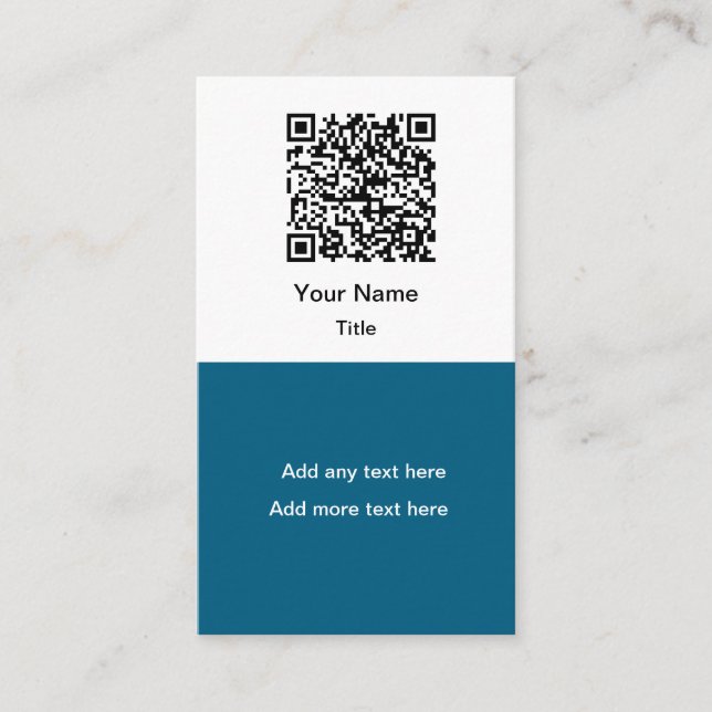 Cartes de visite promotionnelles simples avec QR C (Devant)