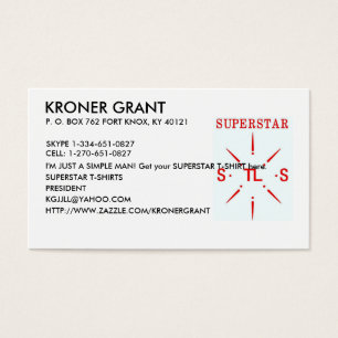 CARTES DE VISITE PROMOTIONS DE SUPERSTAR