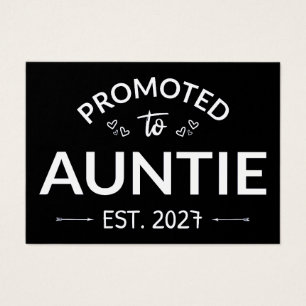 Cartes De Visite Promue Tante Est 2027 Nouvelle Tante II