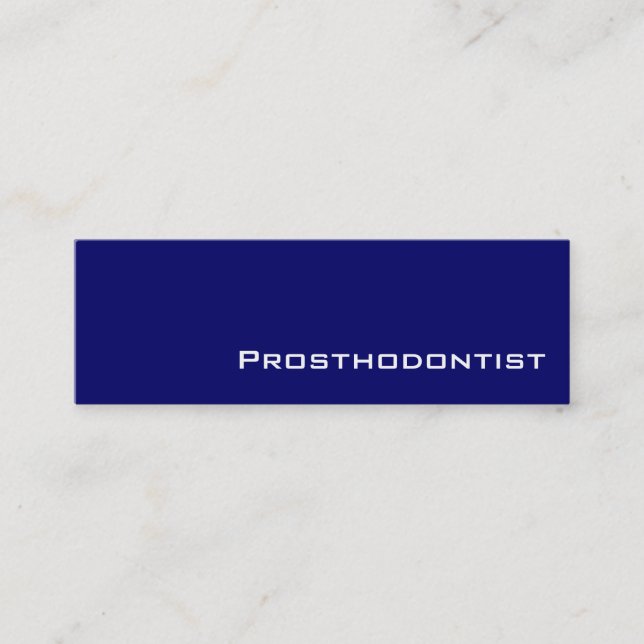 Cartes de visite prosthodontistes blancs de la Mar (Devant)