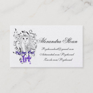 Cartes de visite psychopathes de hibou