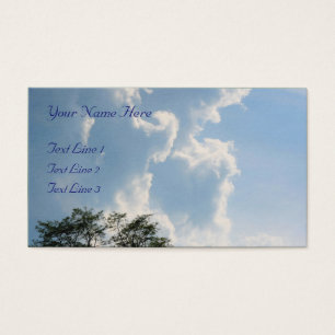 Cartes De Visite Puissant nuages blancs Nature