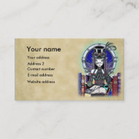 Cartes de visite punks d'art de féerie de vapeur