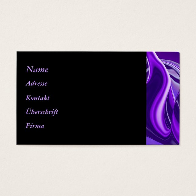 Cartes De Visite Purple Flower Rainbow Dreams (Devant)