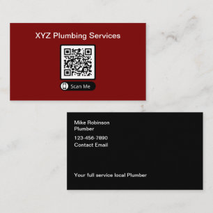 Cartes de visite QR Code Budget Plombier