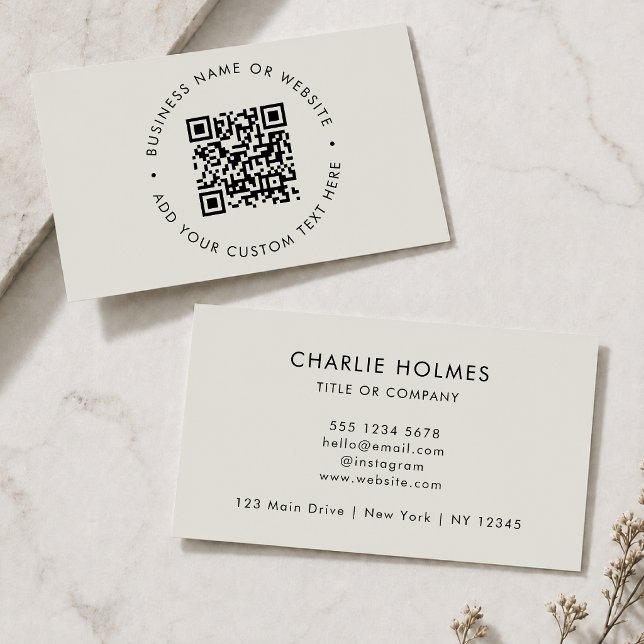 Cartes de visite QR Code | Carte scannable personn (Interactive editable QR code business cards to promote your business, products or services.)