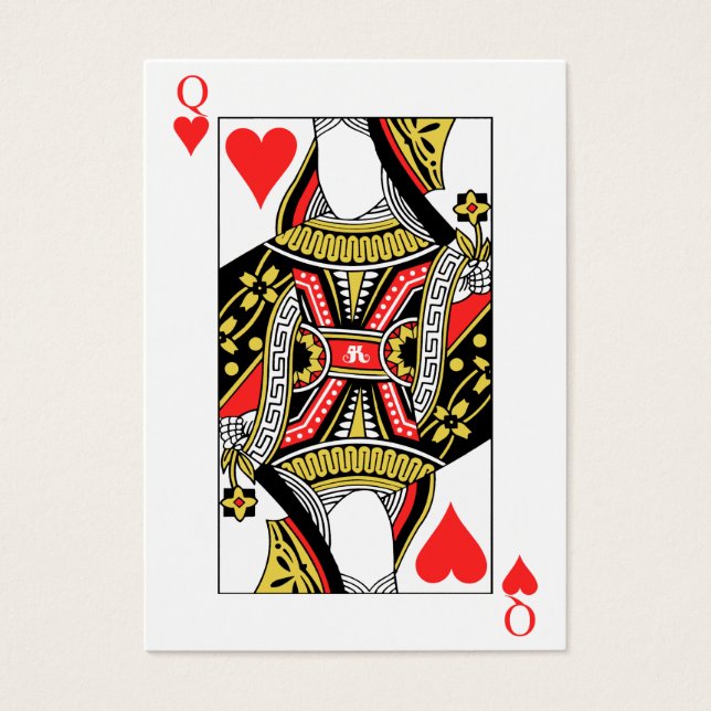 Cartes De Visite Queen of Hearts - Ajouter votre image (Devant)
