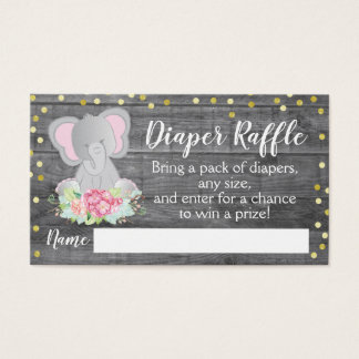 Cartes De Visite Raffin de Baby shower de couches rose rustique