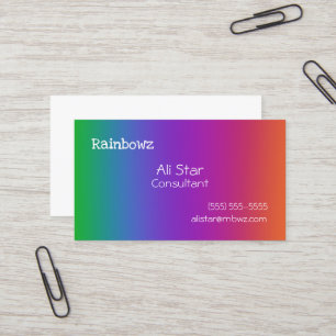 Cartes de visite Rainbow Gradient
