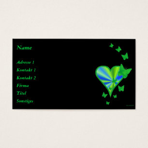 Cartes De Visite Rainbow heart and Butterfly