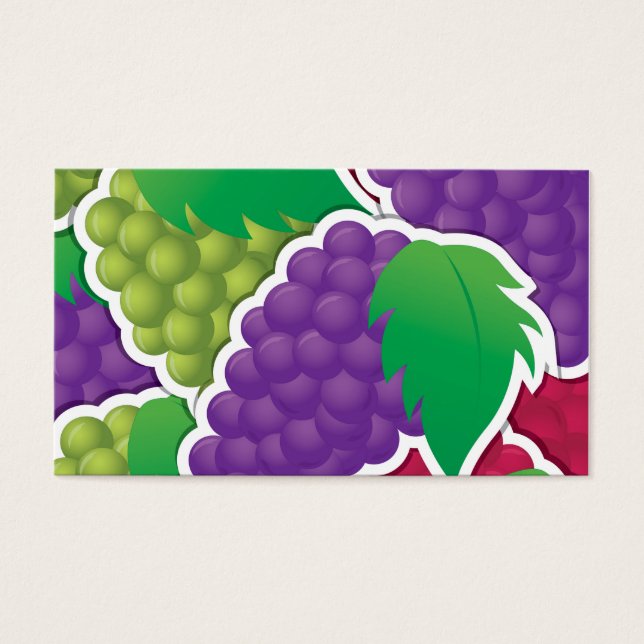 Cartes De Visite Raisins mélangés (Devant)