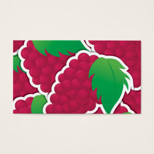 Cartes De Visite Raisins rouges funky