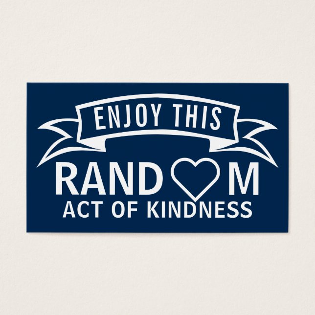 Cartes De Visite Random Acts Of Kindness Cards (Devant)