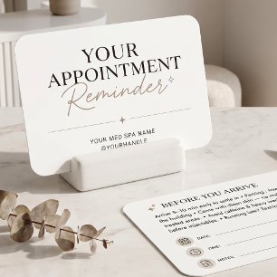 Cartes De Visite Rappel de rendez-vous Taupe Minimaliste Design Spa