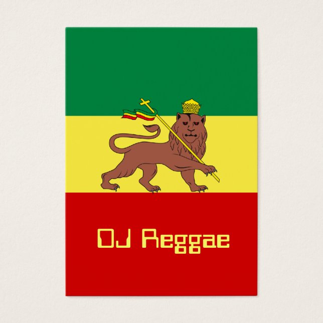 Cartes De Visite Rasta Reggae Lion de Juda (Devant)
