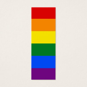 Cartes De Visite Rayure de drapeau d'arc-en-ciel de gay pride de