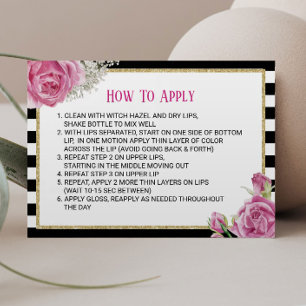 Cartes De Visite Rayure moderne florale vintage de Lipsense comment