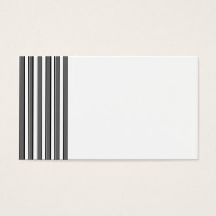 Cartes De Visite Rayures grises et noires sur fond blanc