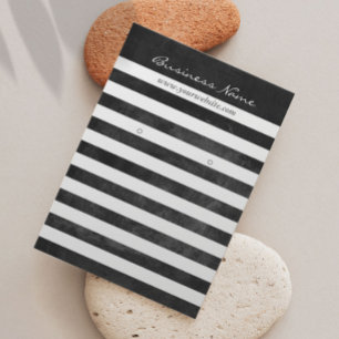 Cartes De Visite Rayures noires d'affichage de boucle d'oreille et