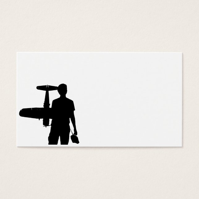 Cartes De Visite RC Plane et Guy Silhouette (Devant)