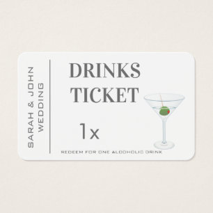 Cartes De Visite Réception de mariage sur mesure pour un simple ver