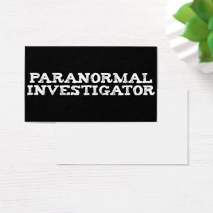 Cartes De Visite Recherche paranormale Chasse aux fantômes