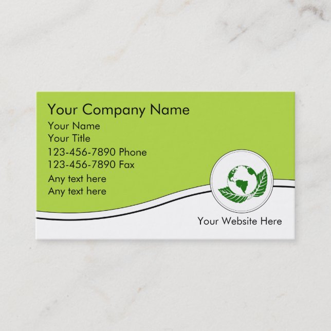 Cartes de visite recyclage (Devant)