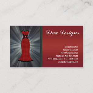 Cartes de visite Red Dress