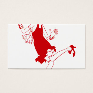 Cartes De Visite red flapper girl