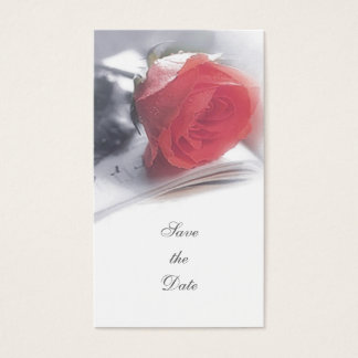 Cartes De Visite Red Rose Enregistrer la date annonce