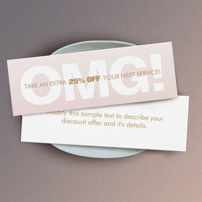 Cartes De Visite Réduction client rose Loyalty Coupon Spa de salon (Créateur téléchargé)