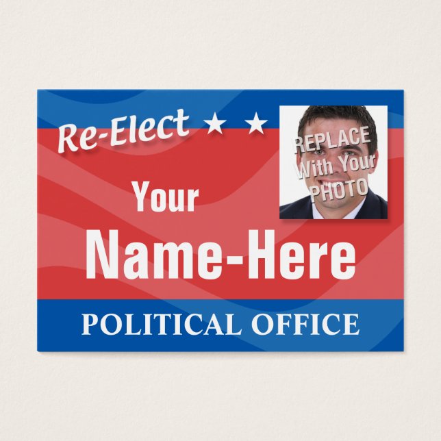 Cartes De Visite RÉÉLECTION - Campagne politique (Devant)