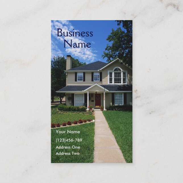 Cartes de visite réels (Devant)