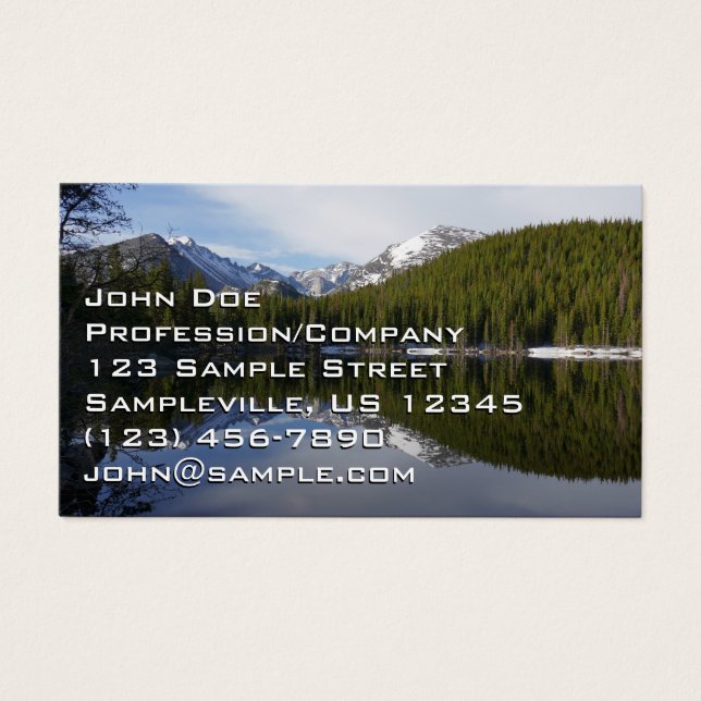 Cartes De Visite Reflet de Bear Lake II (Devant)