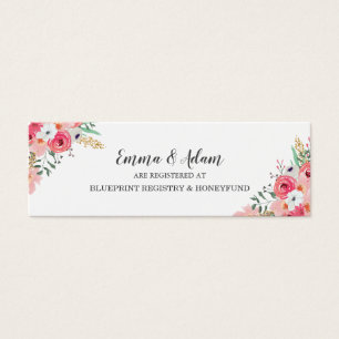 Cartes De Visite Registre Floral des Mariages nuptiaux Insertion Ca