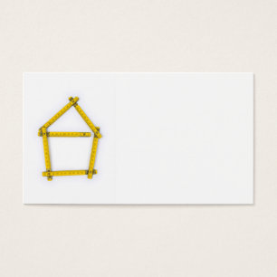 Cartes De Visite règle de pliage - forme de maison