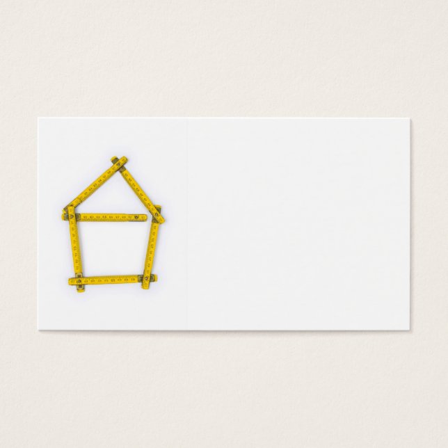 Cartes De Visite règle pliante - forme de la maison (Devant)