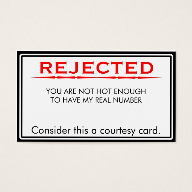 Cartes De Visite Rejeté (Devant)