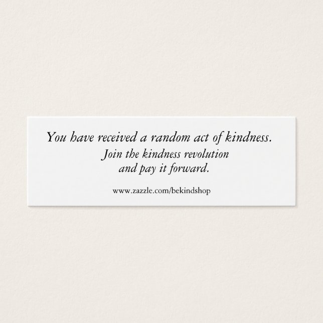 Cartes De Visite Rejoignez la révolution de la gentillesse, et paye (Devant)