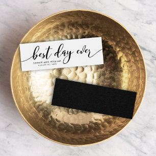 Cartes De Visite Relax Script Best Day Ever Mariage