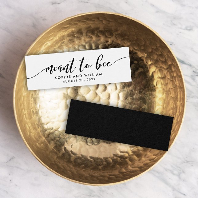 Cartes De Visite Relax Script Étiquette de Mariage en Forme d'Abeil (Créateur téléchargé)