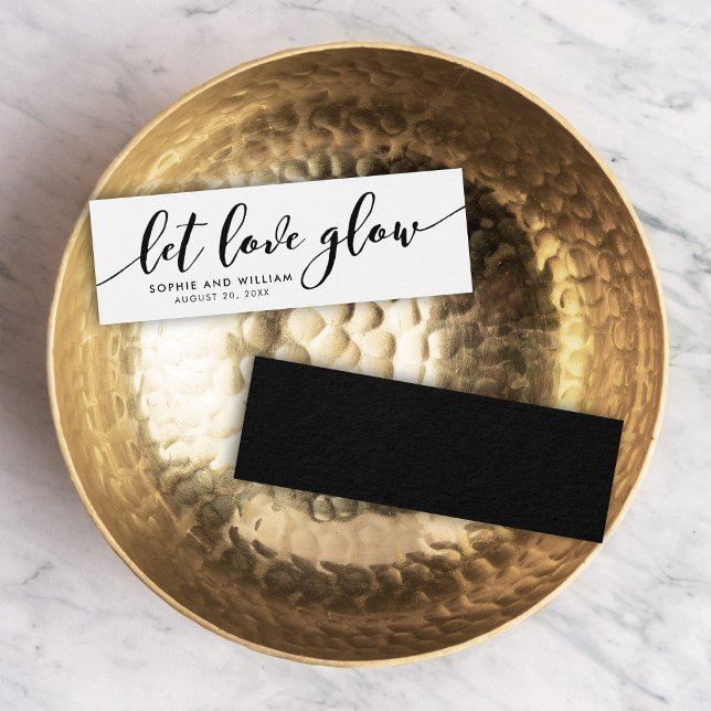Cartes De Visite Relax Script Mariage Laissez l'amour briller (Créateur téléchargé)
