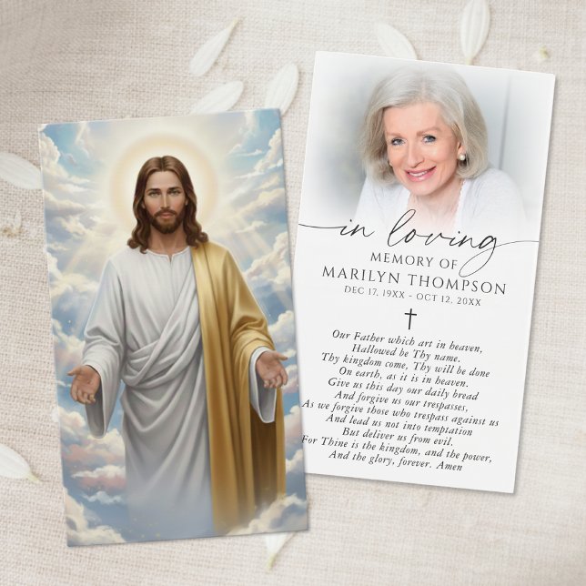 Cartes De Visite Religious Jesus The Lord's Prayer Card (Créateur téléchargé)