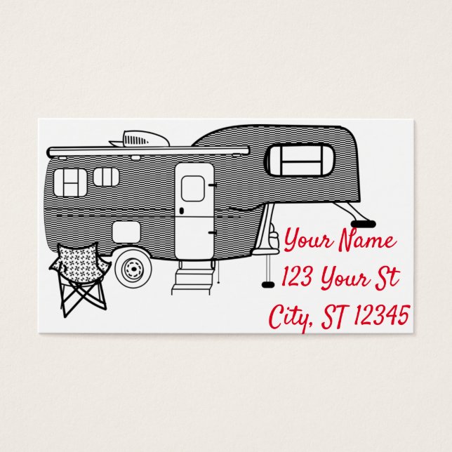 Cartes De Visite Remorque classique Caravan Thunder_Cove (Devant)